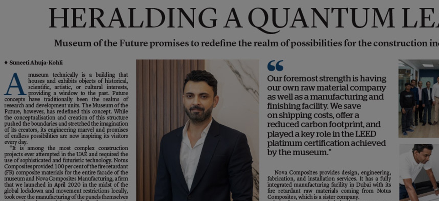 Heralding A Quantum Leap - The Khaleej Times interviews our MD, Mihir Shah